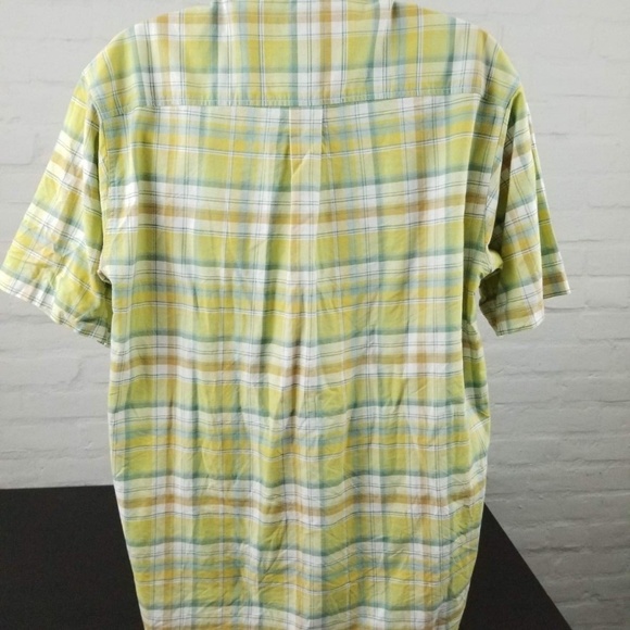 CINCH Mens Short Sleeve Button Down Plaid Sz L - Picture 5 of 6